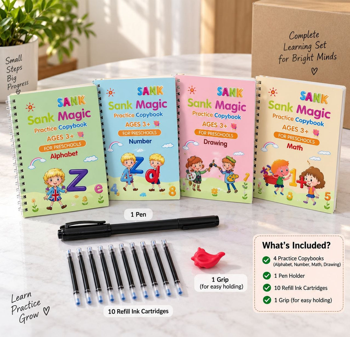 FEMZOA Magic Writing & Learning Book Set
