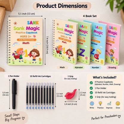 FEMZOA Magic Writing & Learning Book Set